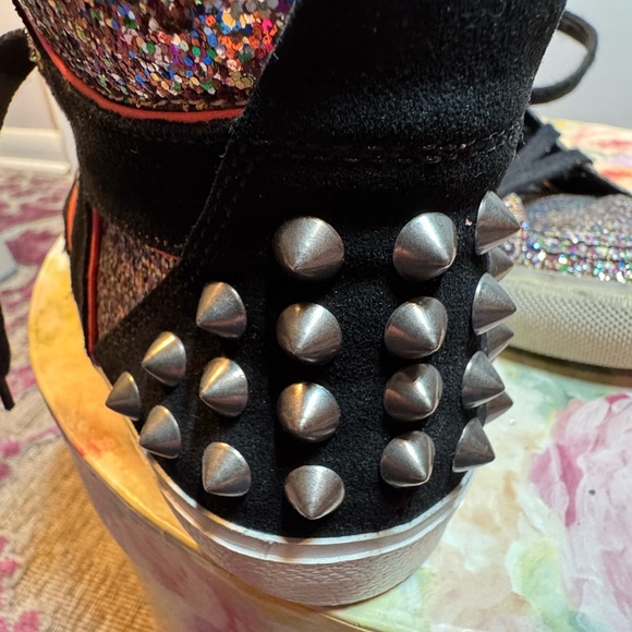 NEW limited edition Ash Glitter Spiked Hightop Spirit Sneakers - Size 38 - Picture 13 of 16